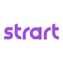 Strart logo. White background and letters
